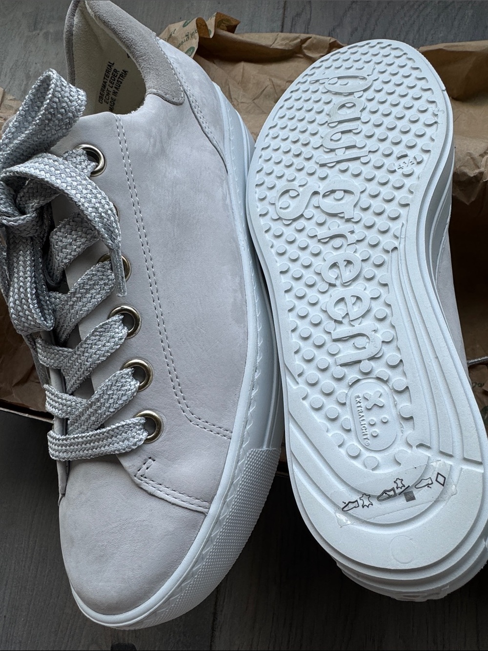 Paul Green URBAN SNEAKER. US 7 Color — off White nubuk/gray Combo US sizes.